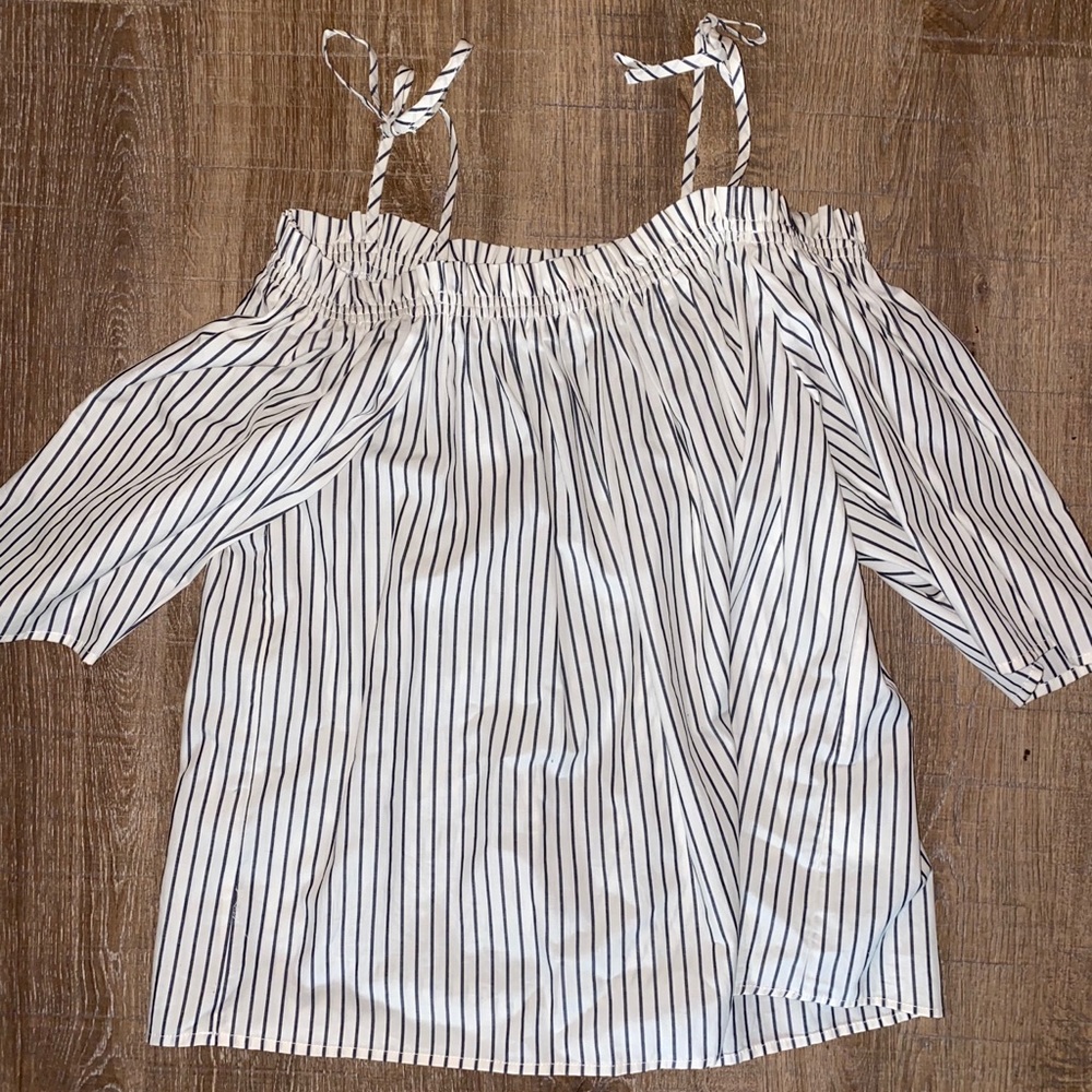 Off the shoulder striped top from H&M